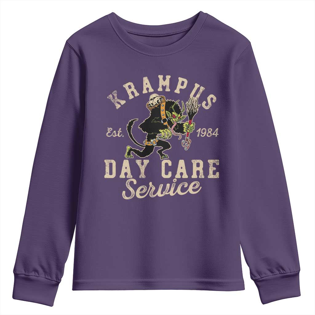 Christmas Krampus Day Care Service Youth Sweatshirt TS09 Purple Print Your Wear