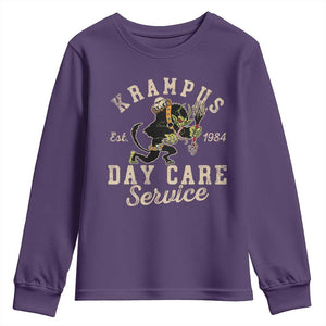 Christmas Krampus Day Care Service Youth Sweatshirt TS09 Purple Print Your Wear