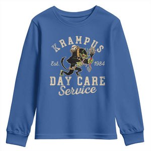 Christmas Krampus Day Care Service Youth Sweatshirt TS09 Royal Blue Print Your Wear