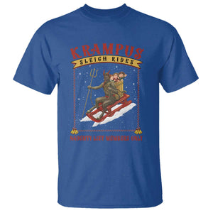 Funny Krampus Sleigh Rides T Shirt Naughty List Members Only TS09 Royal Blue Print Your Wear