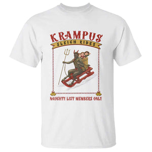 Funny Krampus Sleigh Rides T Shirt Naughty List Members Only TS09 White Print Your Wear