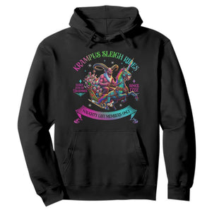 Funny Krampus Sleigh Rides Hoodie Naughty List Members Only Since 1722 TS09 Black Print Your Wear