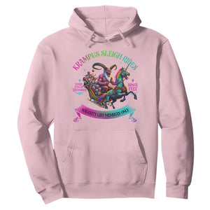 Funny Krampus Sleigh Rides Hoodie Naughty List Members Only Since 1722 TS09 Light Pink Print Your Wear