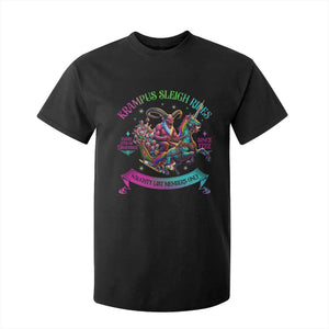 Funny Krampus Sleigh Rides T Shirt For Kid Naughty List Members Only Since 1722 TS09 Black Print Your Wear