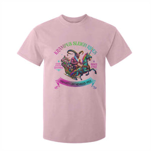 Funny Krampus Sleigh Rides T Shirt For Kid Naughty List Members Only Since 1722 TS09 Light Pink Print Your Wear