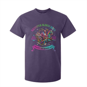 Funny Krampus Sleigh Rides T Shirt For Kid Naughty List Members Only Since 1722 TS09 Purple Print Your Wear