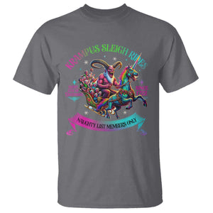 Funny Krampus Sleigh Rides T Shirt Naughty List Members Only Since 1722 TS09 Charcoal Print Your Wear
