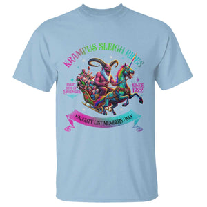 Funny Krampus Sleigh Rides T Shirt Naughty List Members Only Since 1722 TS09 Light Blue Print Your Wear