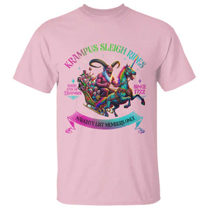 Funny Krampus Sleigh Rides T Shirt Naughty List Members Only Since 1722 TS09 Light Pink Print Your Wear
