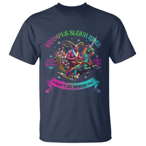 Funny Krampus Sleigh Rides T Shirt Naughty List Members Only Since 1722 TS09 Navy Print Your Wear