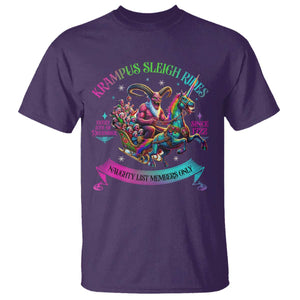 Funny Krampus Sleigh Rides T Shirt Naughty List Members Only Since 1722 TS09 Purple Print Your Wear