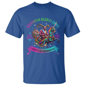 Funny Krampus Sleigh Rides T Shirt Naughty List Members Only Since 1722 TS09 Royal Blue Print Your Wear