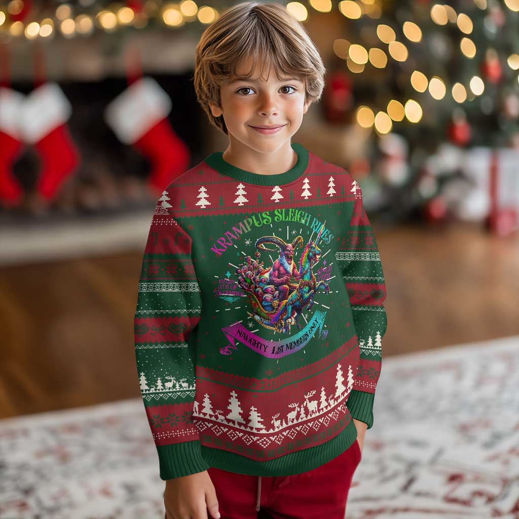 Funny Krampus Sleigh Rides Ugly Christmas Sweater Naughty List Members Only Since 1722 TS09 Christmas Print Your Wear