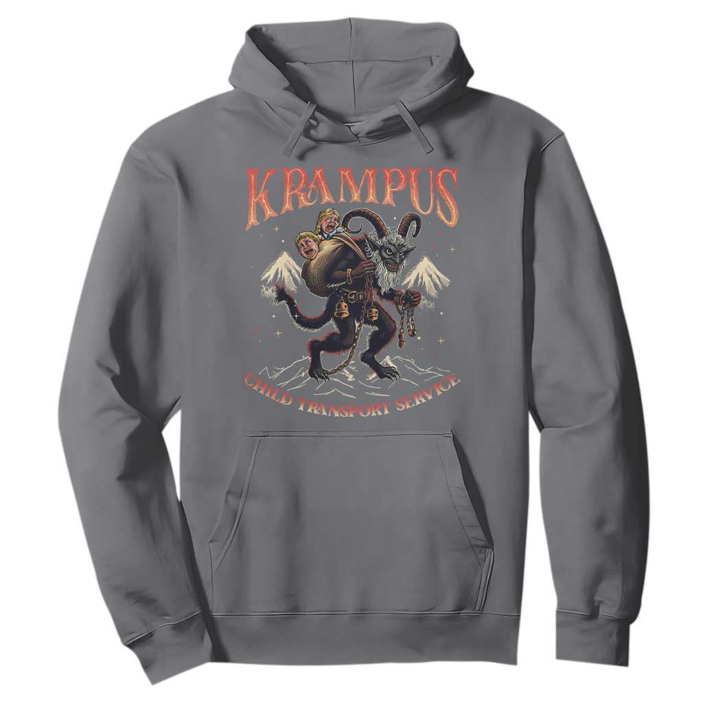 Krampus Hoodie Child Transport Service Spooky Christmas TS09 Charcoal Print Your Wear