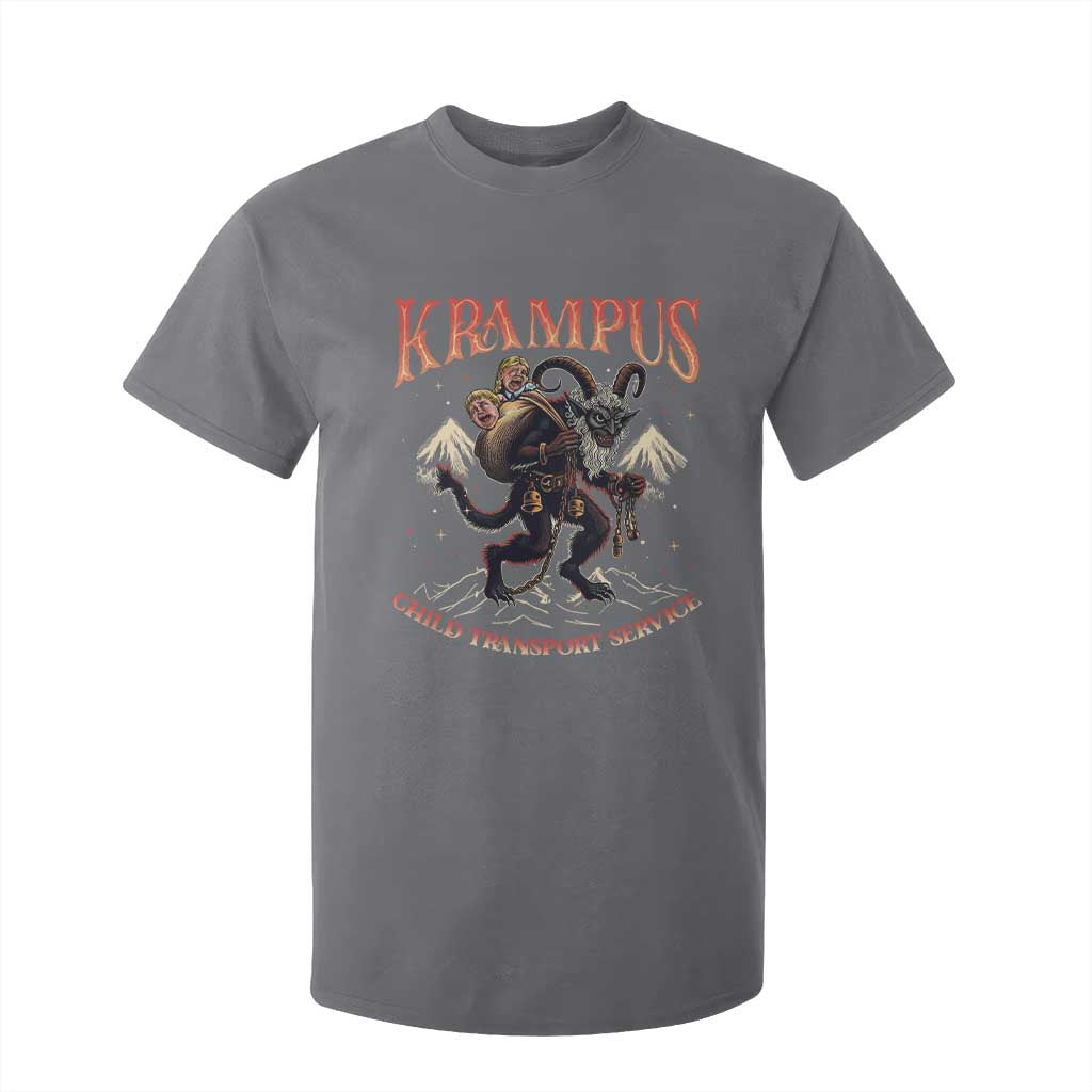 Krampus T Shirt For Kid Child Transport Service Spooky Christmas TS09 Charcoal Print Your Wear