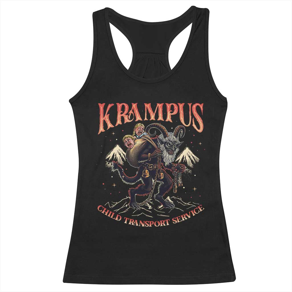 Krampus Racerback Tank Top Child Transport Service Spooky Christmas TS09 Black Print Your Wear