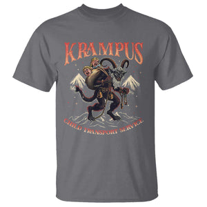Krampus T Shirt Child Transport Service Spooky Christmas TS09 Charcoal Print Your Wear