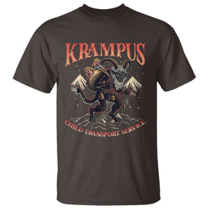Krampus T Shirt Child Transport Service Spooky Christmas TS09 Dark Chocolate Print Your Wear