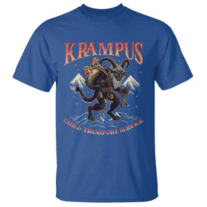Krampus T Shirt Child Transport Service Spooky Christmas TS09 Royal Blue Print Your Wear