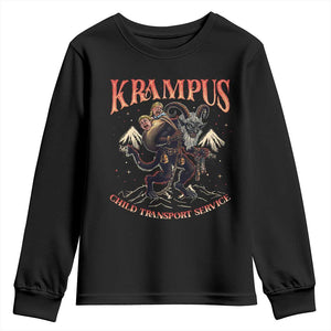 Krampus Youth Sweatshirt Child Transport Service Spooky Christmas TS09 Black Print Your Wear