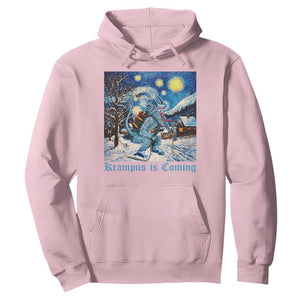 Krampus Is Coming Hoodie Spooky Christmas Starry Night TS09 Light Pink Print Your Wear