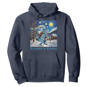 Krampus Is Coming Hoodie Spooky Christmas Starry Night TS09 Navy Print Your Wear