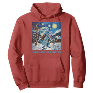 Krampus Is Coming Hoodie Spooky Christmas Starry Night TS09 Red Print Your Wear