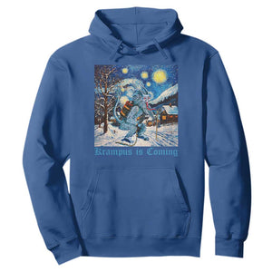 Krampus Is Coming Hoodie Spooky Christmas Starry Night TS09 Royal Blue Print Your Wear