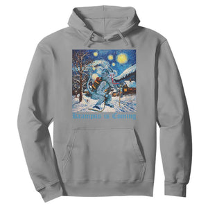 Krampus Is Coming Hoodie Spooky Christmas Starry Night TS09 Sport Gray Print Your Wear