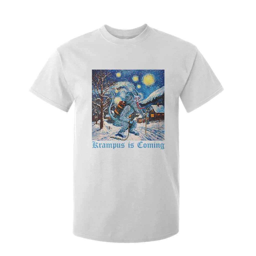 Krampus Is Coming T Shirt For Kid Spooky Christmas Starry Night TS09 White Print Your Wear