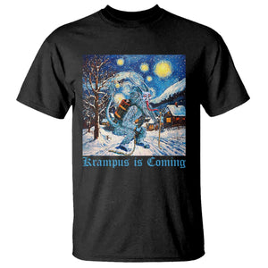 Krampus Is Coming T Shirt Spooky Christmas Starry Night TS09 Black Print Your Wear