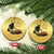 Xmas Krampus Christmas Ornament He Knows If You've Been Naughty TS09 Circle Gold Print Your Wear