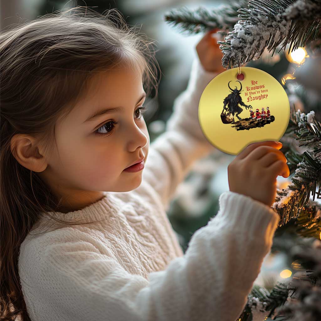 Xmas Krampus Christmas Ornament He Knows If You've Been Naughty TS09 Print Your Wear