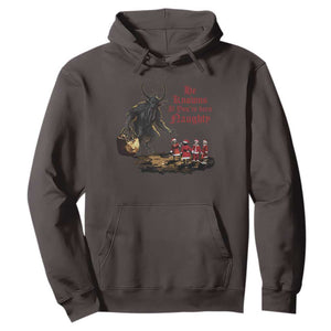 Christmas Krampus Hoodie He Knows If You've Been Naughty TS09 Dark Chocolate Print Your Wear