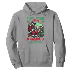 Christmas Krampus Hoodie This Year I Hope Krampus Takes Me TS09 Sport Gray Print Your Wear