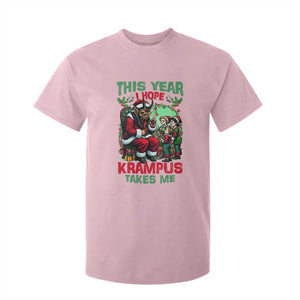 Christmas Krampus T Shirt For Kid This Year I Hope Krampus Takes Me TS09 Light Pink Print Your Wear