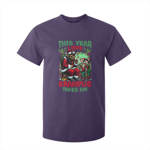 Christmas Krampus T Shirt For Kid This Year I Hope Krampus Takes Me TS09 Purple Print Your Wear