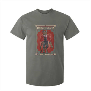 Funny Christmas T Shirt For Kid Forget Santa I Want Krampus TS09 Military Green Print Your Wear