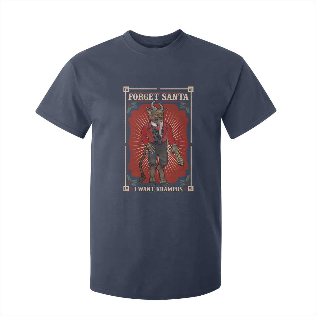 Funny Christmas T Shirt For Kid Forget Santa I Want Krampus TS09 Navy Print Your Wear