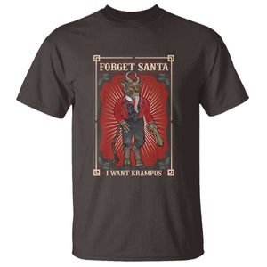 Funny Christmas T Shirt Forget Santa I Want Krampus TS09 Dark Chocolate Print Your Wear