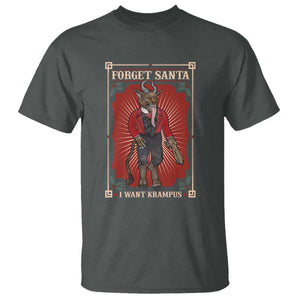 Funny Christmas T Shirt Forget Santa I Want Krampus TS09 Dark Heather Print Your Wear