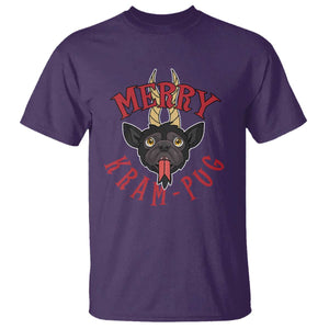 Funny Christmas Krampus Pug Dog T Shirt Merry Krampug Cute Pug Satan TS09 Purple Print Your Wear