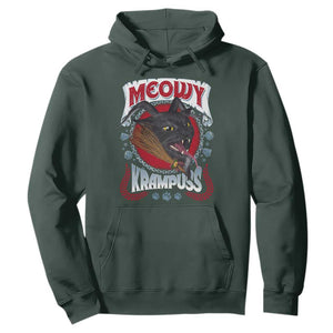 Christmas Krampus Cat Hoodie Meowy Krampuss Black Cat TS09 Dark Forest Green Print Your Wear