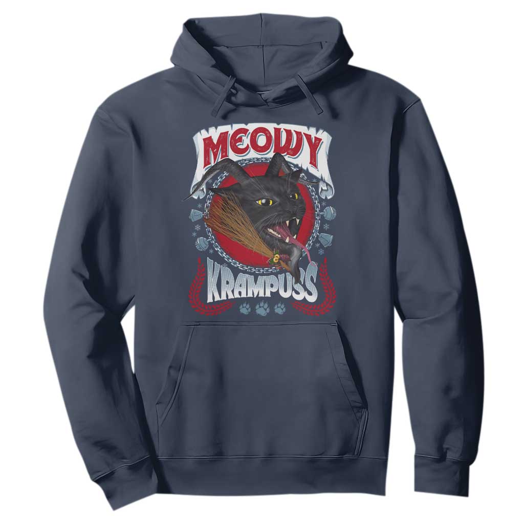 Christmas Krampus Cat Hoodie Meowy Krampuss Black Cat TS09 Navy Print Your Wear