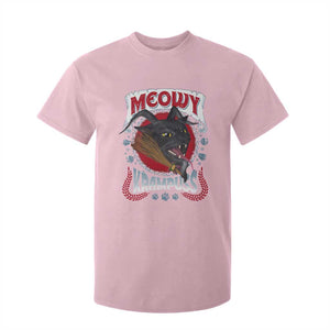 Christmas Krampus Cat T Shirt For Kid Meowy Krampuss Black Cat TS09 Light Pink Print Your Wear