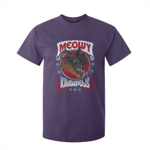 Christmas Krampus Cat T Shirt For Kid Meowy Krampuss Black Cat TS09 Purple Print Your Wear