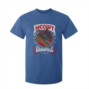 Christmas Krampus Cat T Shirt For Kid Meowy Krampuss Black Cat TS09 Royal Blue Print Your Wear