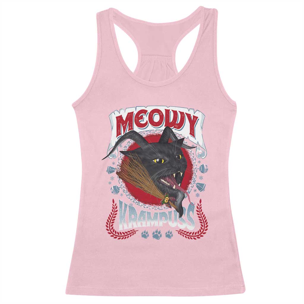 Christmas Krampus Cat Racerback Tank Top Meowy Krampuss Black Cat TS09 Light Pink Print Your Wear