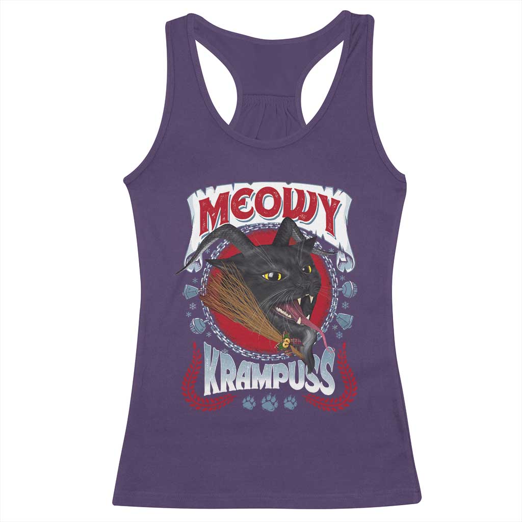 Christmas Krampus Cat Racerback Tank Top Meowy Krampuss Black Cat TS09 Purple Print Your Wear