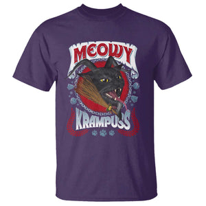 Christmas Krampus Cat T Shirt Meowy Krampuss Black Cat TS09 Purple Print Your Wear